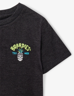 Shop Boardies Boys Stonewash Grey Kids Logo-print Cotton-jersey T-shirt 3-13 Years