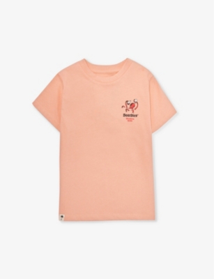 Boardies Boys Peach Kids Wreaking Havoc Logo-print Cotton-jersey T-shirt 3-13 Years