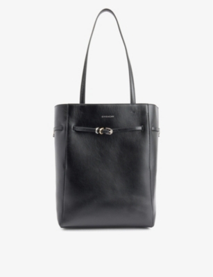 Givenchy Womens Black Voyou Branded Leather Tote