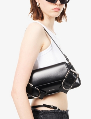 Shop Givenchy Women's Black Flap Leather Shoulder Bag