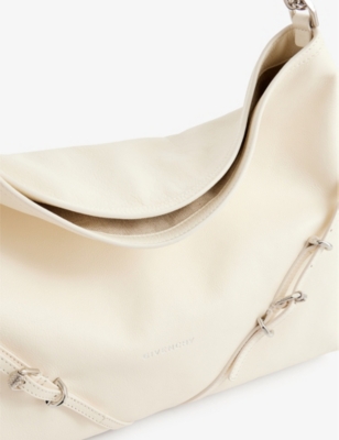 Shop Givenchy Women's Ivory Voyou Leather Shoulder Bag