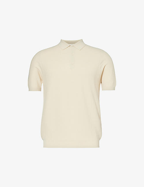 SUNSPEL: Regular-fit short-sleeve cotton-knit polo shirt