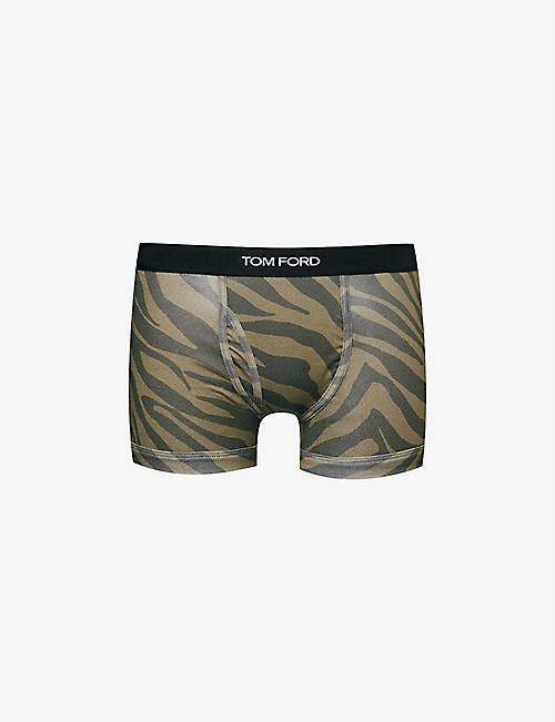 TOM FORD: Logo-waistband stretch-cotton boxers