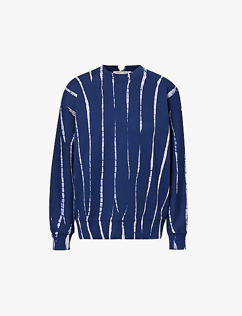 PROENZA SCHOULER WHITE LABEL: Blake striped-pattern cotton-jersey sweatshirt