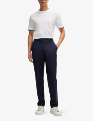 BOSS: Branded Low-Top Leather Trainers