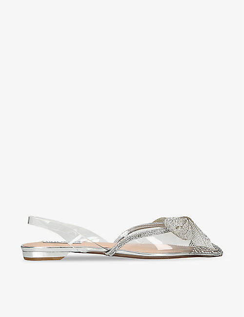 STEVE MADDEN: Jedda embellished-bow transparent sandals
