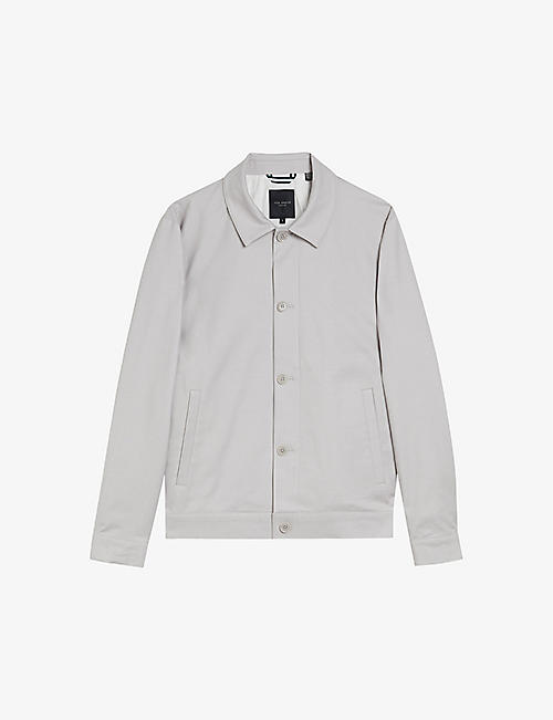 TED BAKER: Felixc regular-fit cotton-blend jacket