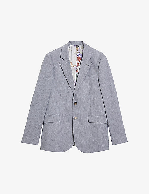 TED BAKER: Frankj slim-fit stretch cotton-blend blazer