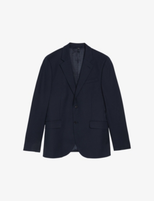 Shop Ted Baker Compact Notch-lapel Single Breasted Woven Blazer In Navy