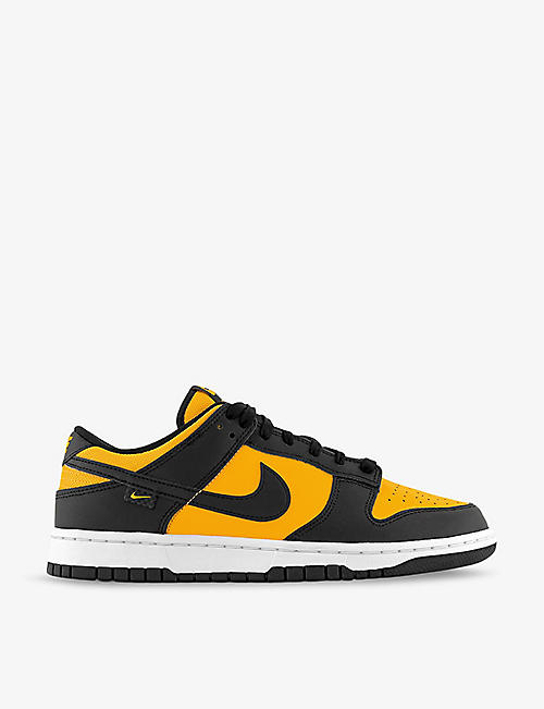 NIKE: Dunk Low panelled leather low-top trainers