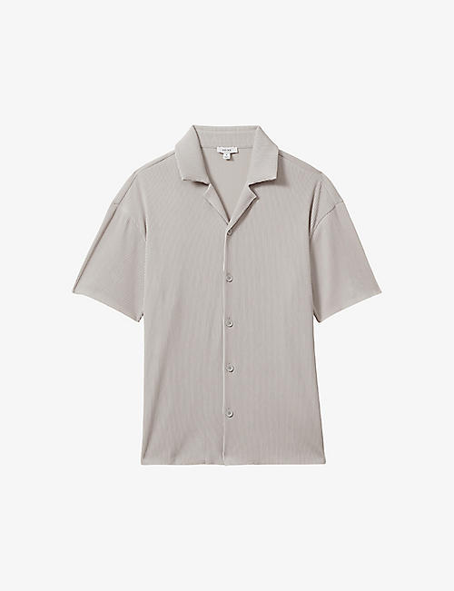 REISS: Chase relaxed-fit short-sleeve stretch-woven shirt