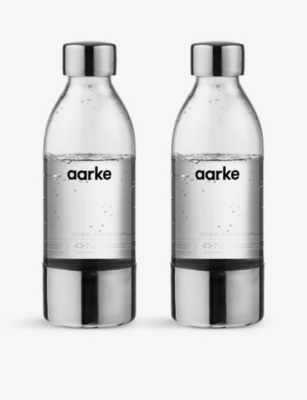 Aarke Steel 2-pack Small Pet Water Bottle Set In Gray