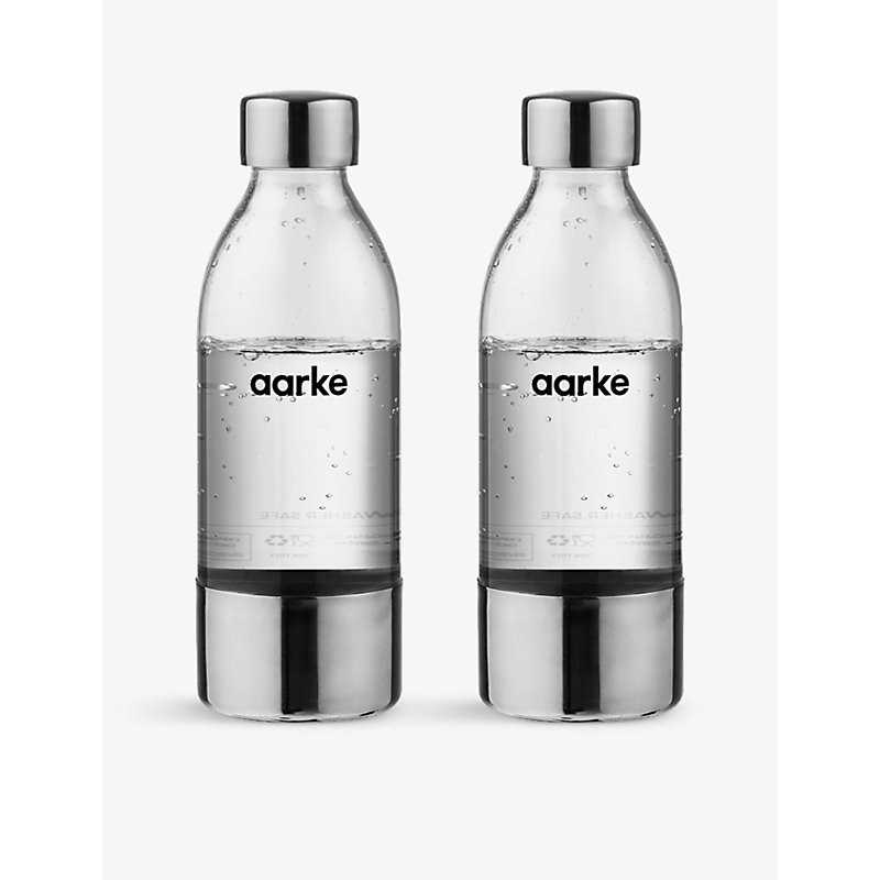 Aarke Steel 2-pack Small Pet Water Bottle Set In Gray