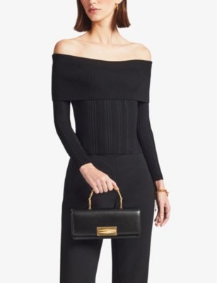 JIMMY CHOO: Diamond leather top-handle bag
