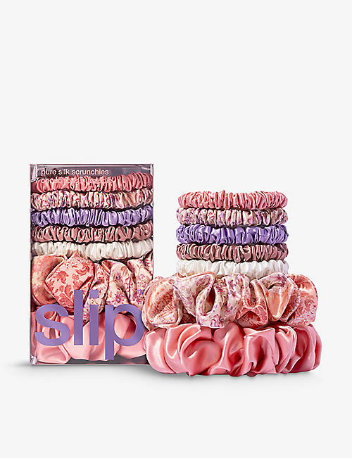 SLIP: Boteh limited-edition silk scrunchie set of seven