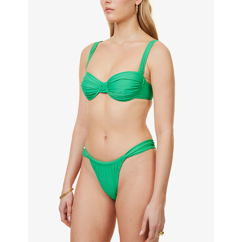 Shop Faithfull The Brand Womens Verde Sol Recycled Polyamide Blend Bikini Top