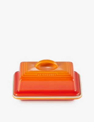 Le Creuset Volcanic Stoneware Butter Dish 17cm In Volcanic