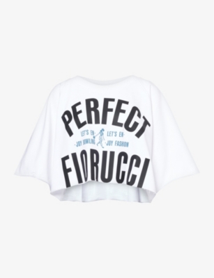 Fiorucci Womens White Perfect Brand-print Cotton-jersey Sweatshirt