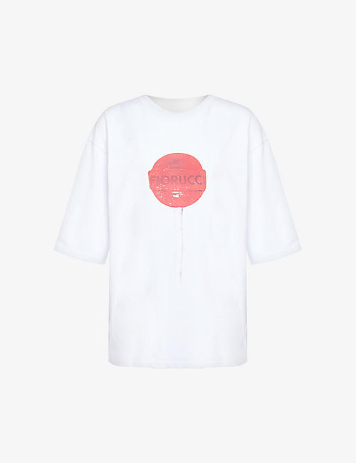 FIORUCCI: Lollipop graphic-print cotton-jersey T-shirt