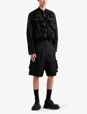 Prada Man Black Re-nylon Vest In Black