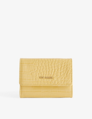 TED BAKER: Conilya croc-embossed faux-leather card holder