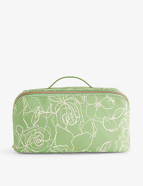 TED BAKER: Dianea floral-print faux-leather washbag