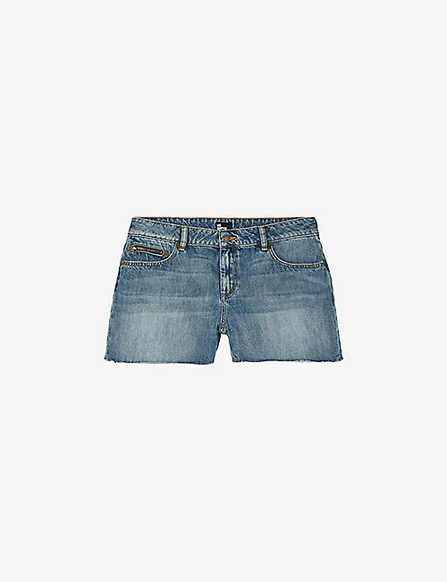 THE KOOPLES: Straight-cut high-rise denim shorts