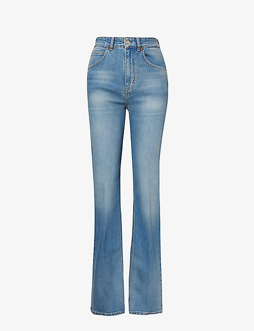 VICTORIA BECKHAM: Julia straight-leg mid-rise stretch-denim jeans