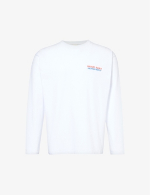Shop Highsnobiety Men's White Beigel Bake Brand-embroidered Cotton-jersey T-shirt