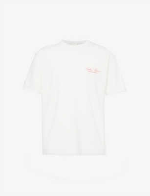 Shop Highsnobiety Mens White Chiltern Firehouse Brand-embroidered Cotton-jersey T-shirt