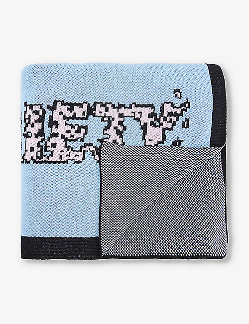 HIGHSNOBIETY: Highsnobiety x NTS branded recycled-cotton and recycled-polyester-blend blanket