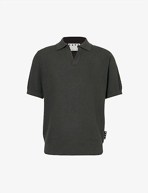 HIGHSNOBIETY: HS05 brand-tab relaxed-fit cotton-knit polo shirt