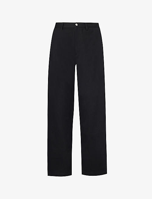 HIGHSNOBIETY: Relaxed-fit tapered-leg cotton-twill trousers