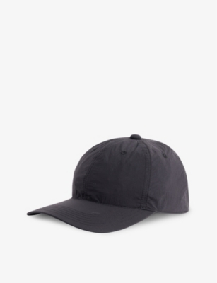 Shop Highsnobiety Men's Black Brand-tab Shell Cap