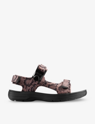 Martine Rose X Clarks Mens Rose Textile Snake-print Recycled-polyester Sandals