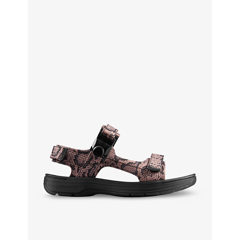Martine Rose X Clarks Mens Rose Textile Snake-print Recycled-polyester Sandals