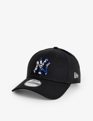 New Era Mens Black 9forty New York Yankees Embroidered Cotton Baseball Cap In Black