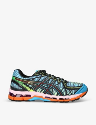 Shop Kenzo Men's Blue Other X Asics Kayano Leather Low-top Trainers