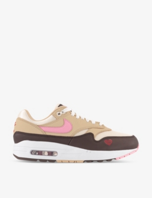 NIKE: Air Max 1 panelled suede mid-top trainers