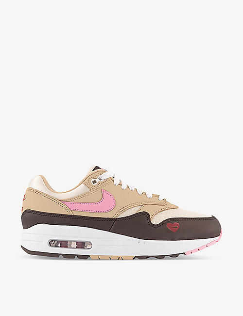 NIKE: Air Max 1 panelled suede mid-top trainers