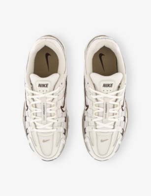 NIKE: P-6000 Leather and Mesh Low-Top Trainers