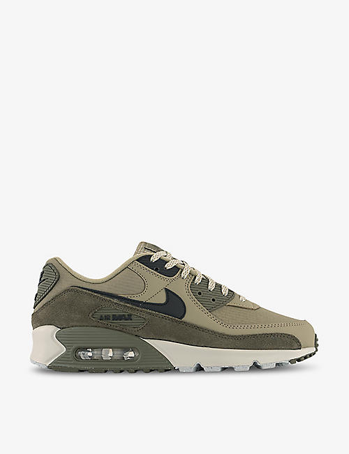 NIKE: Air Max 90 padded-collar mesh low-top trainers