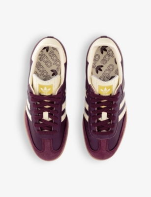 ADIDAS: Samba OG logo-print leather low-top trainers