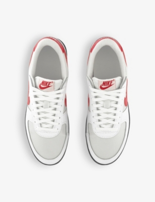 Shop Nike Mens  Field General 82' Leather And Textile Low-top Trainers In White Varsity Red Black