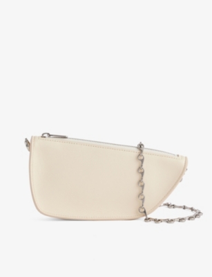 BURBERRY: Shield micro leather cross-body bag