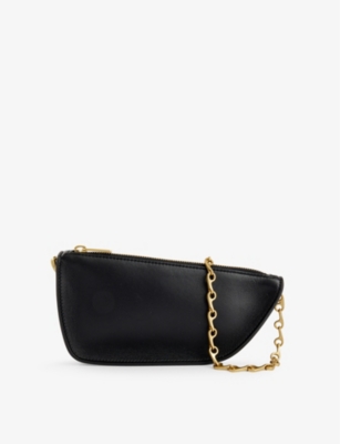 BURBERRY: Shield micro leather cross-body bag