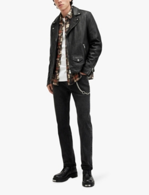 ALLSAINTS: Milo Slim-Fit Leather Biker Jacket