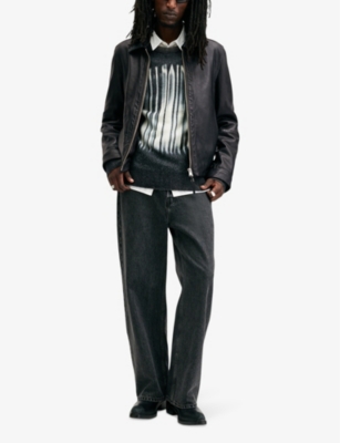 ALLSAINTS: Erol zip-up regular-fit leather jacket