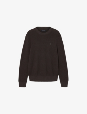 ALLSAINTS: Aspen Logo-Embroidered Cotton and Wool-Blend Jumper
