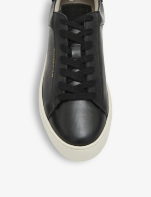 Allsaints Shana Low Top Leather Trainers In Black